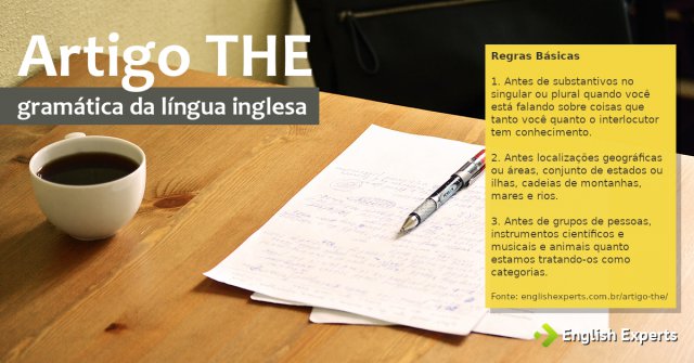 Artigo THE em inglês: Como utilizar